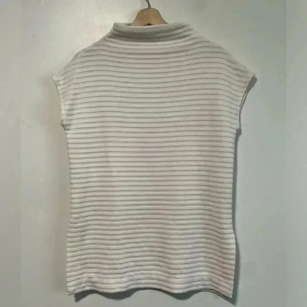 Alfani Women’s Cap Sleeve Ribbed Mock Neck Top - Size S